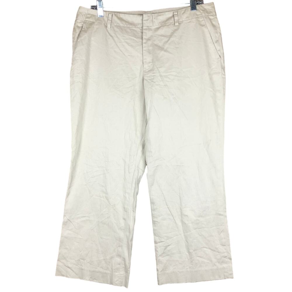 Banana Republic Womens Pants Tan Martin Fit Mid Rise Cropped Stretch 12